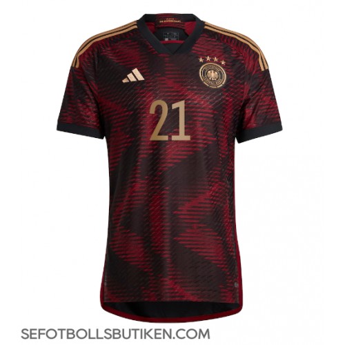 Tyskland Ilkay Gundogan #21 Replika Borta matchkläder VM 2022 Korta ärmar